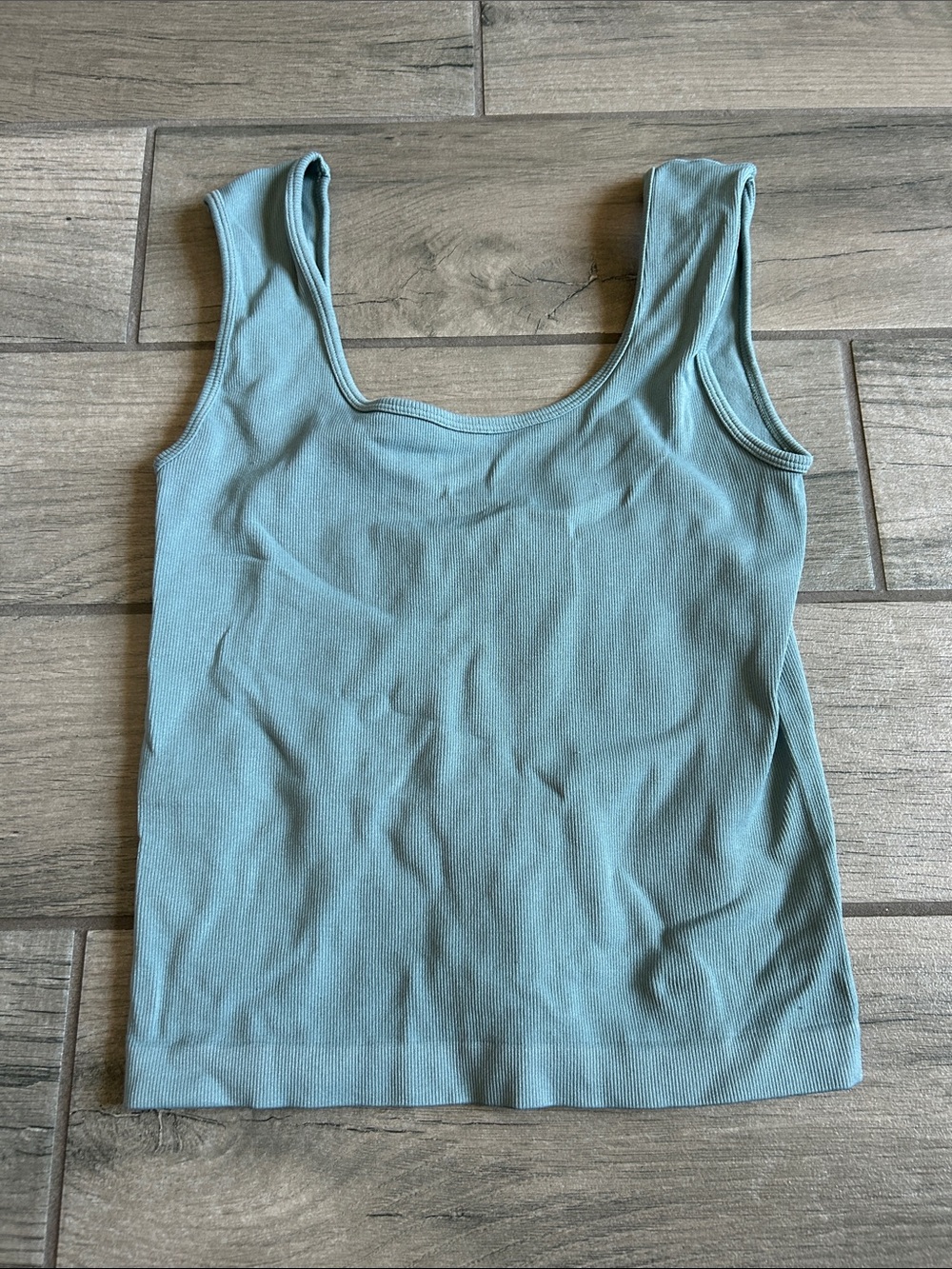 Classic Scoop Neck Ribbed Tank Top